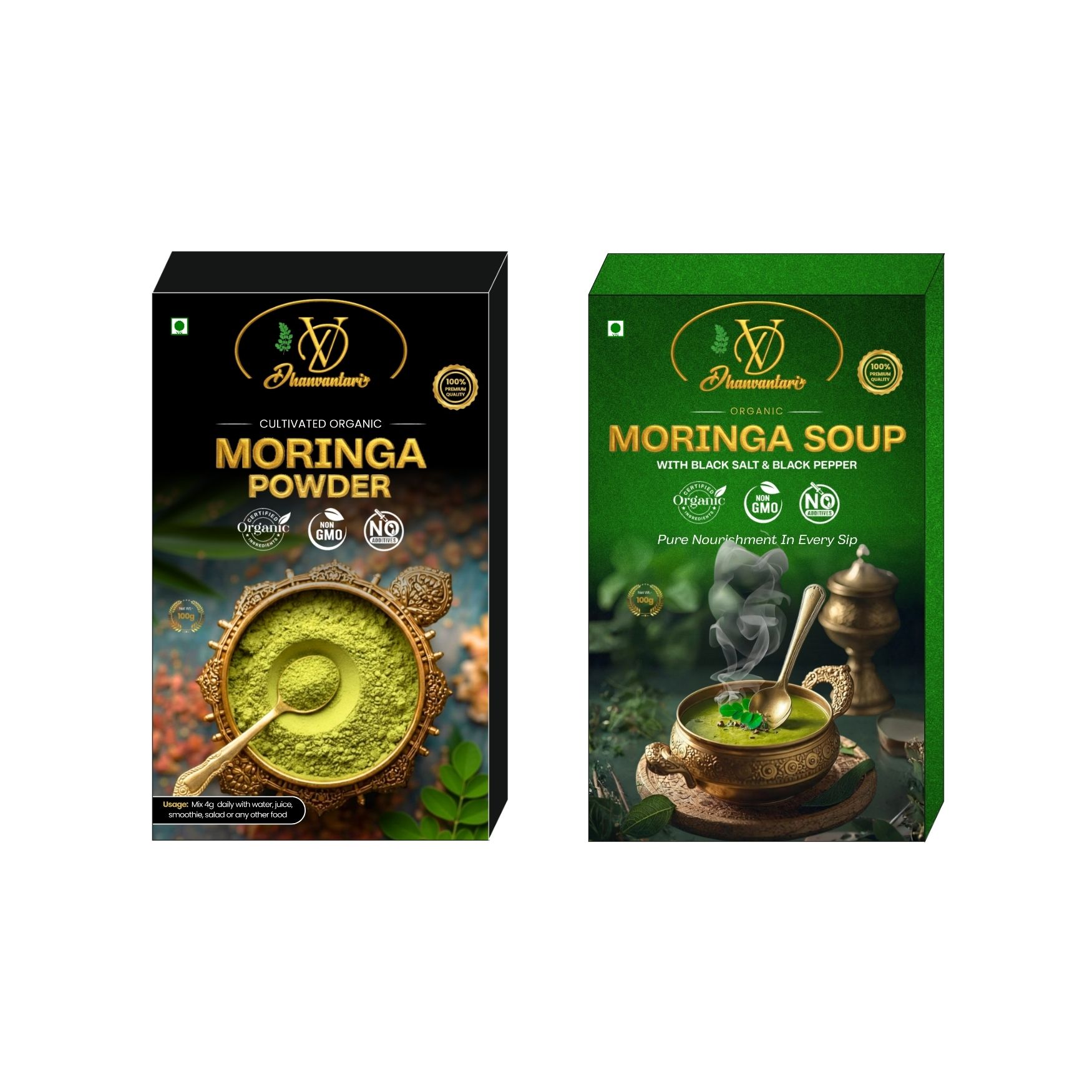 100gm Soup Powder with 100gm Moringa Powder
